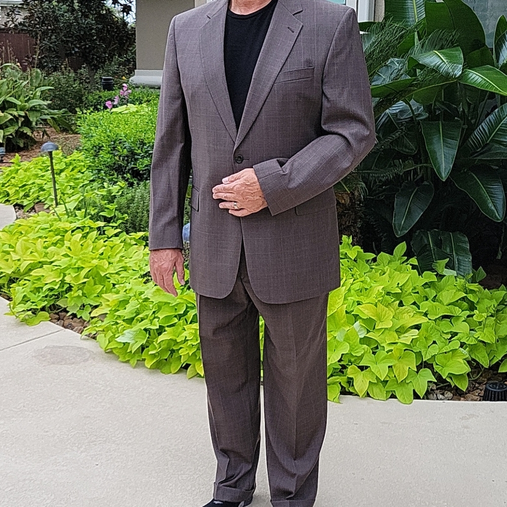 COPY - Men's 44L brown tone Jos.A. bank suit